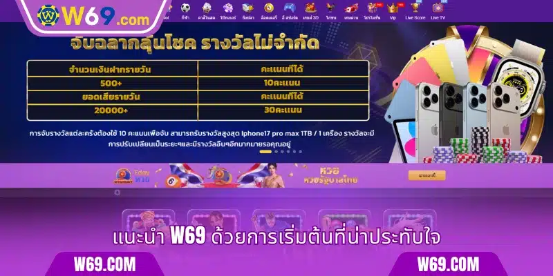 แนะนำ W69 ด้วยการเริ่มต้นที่น่าประทับใจ